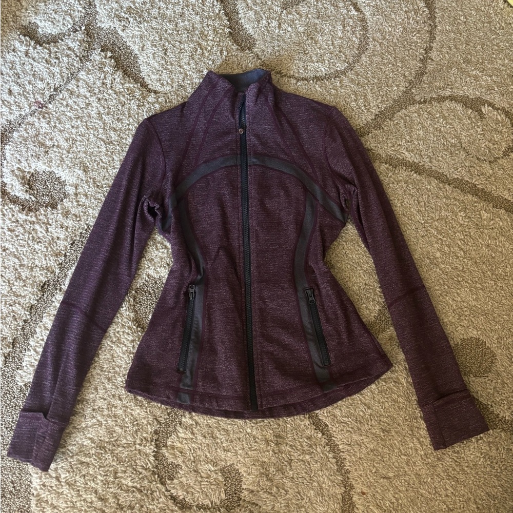 Lululemon Purple Full Zip Define Jacket Soft Swan Heathered Plum